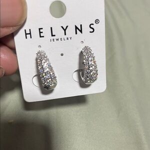 Silver Crystal Earrings